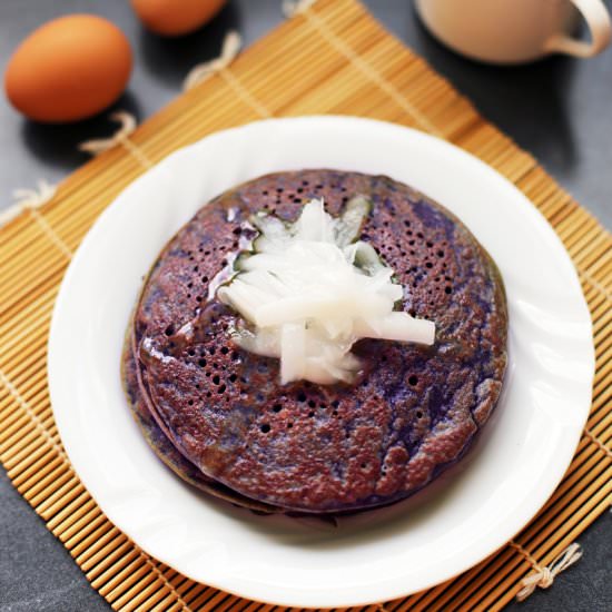 Ube Pancake with Macapuno