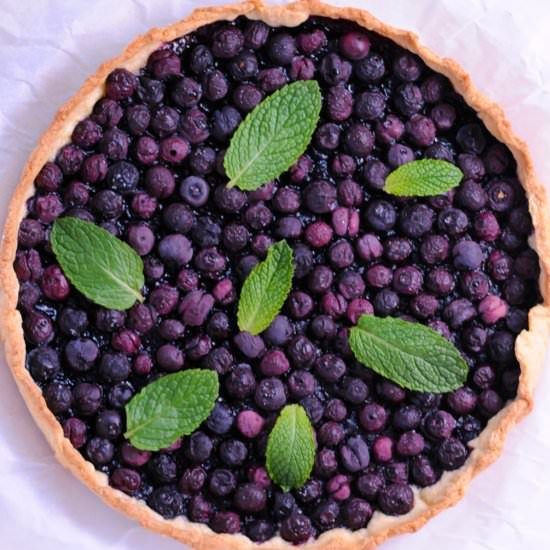Blueberry Mint Tart