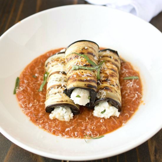 Grilled eggplant rollatini