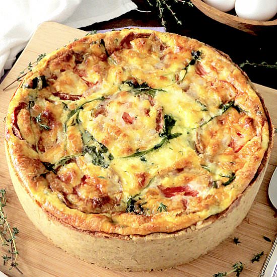 Ham & Arugula Quiche