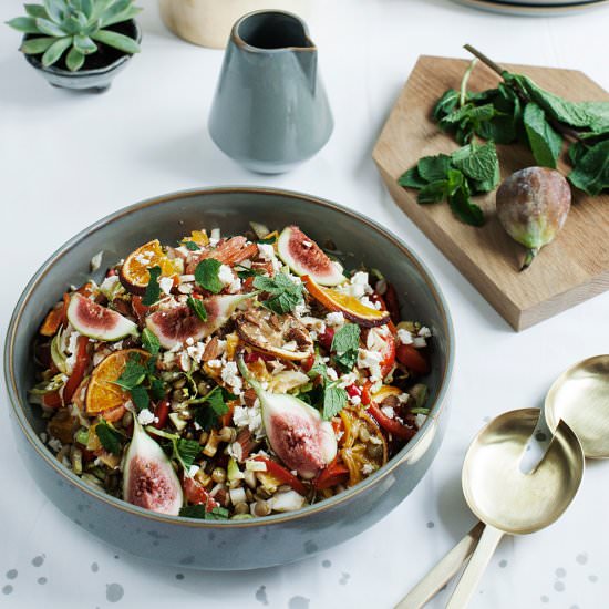 Lentil Salad with Grilled Citrus