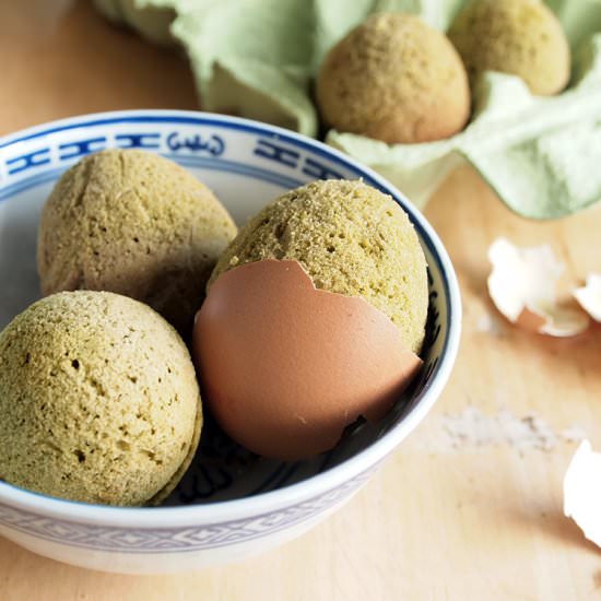 Easter Eggshell Green Tea Cupcake