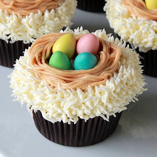 Easter Egg Nest Cupcakes