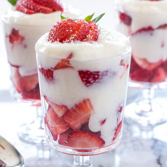 Strawberry White Chocolate Parfaits