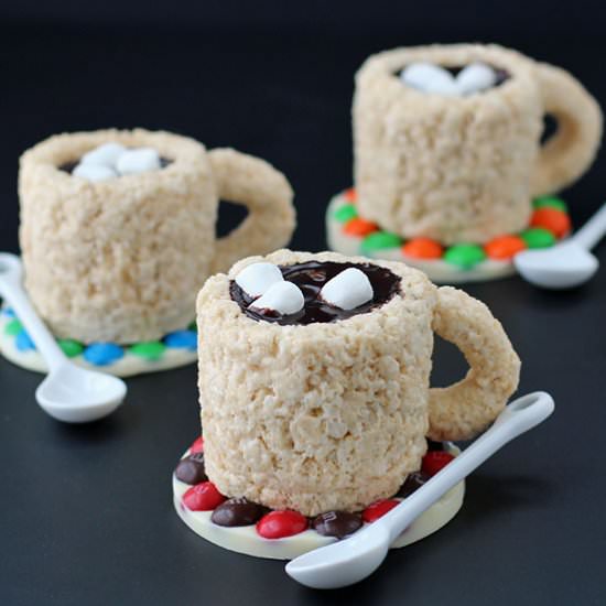 Cafe Mocha Rice Krispie Treat Cups