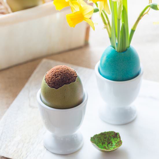 Brownies in Egg shells for Easter