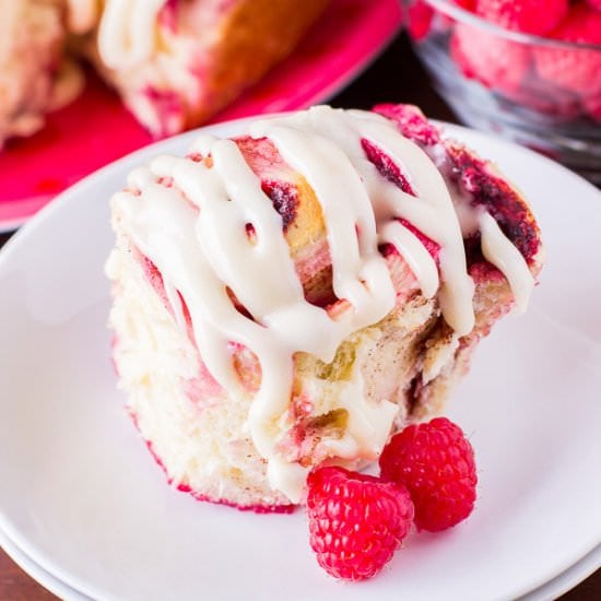 Homemade Raspberry Cinnamon Rolls