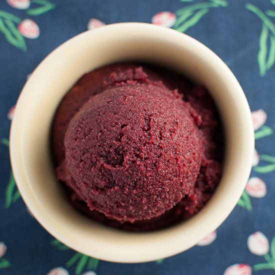 Black Cherry Bourbon Sorbet