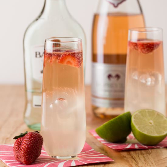 Bubbly Strawberry Mojitos