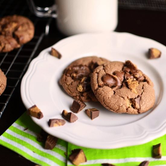 Chocolate Peanut Butter Cup Cookies
