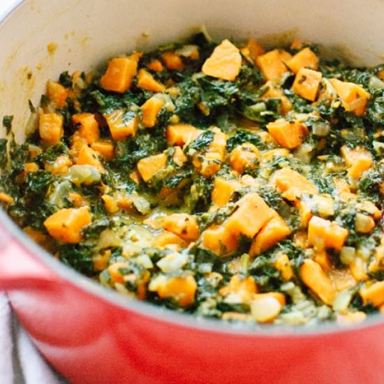 Coconut Curried Kale & Sweet Potato