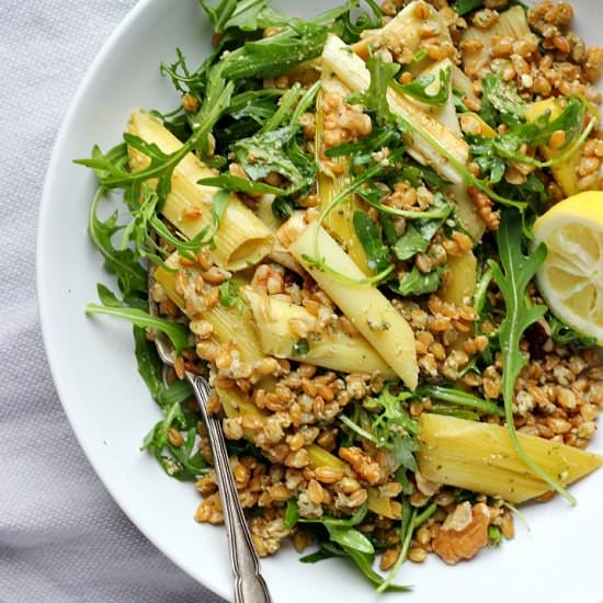 Spring Leeks + Toasty Farro