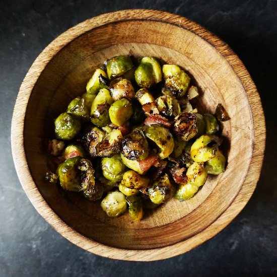 Roasted Brussels Sprouts and Bacon