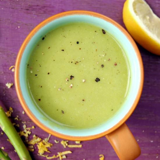 Creamy Leek and Asparagus Soup