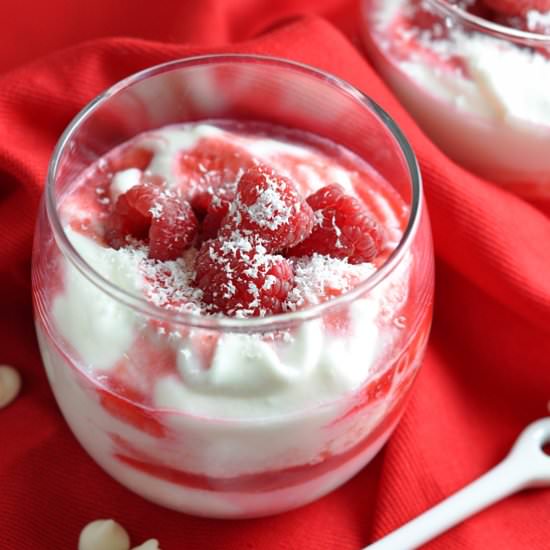 White Chocolate Raspberry Parfaits