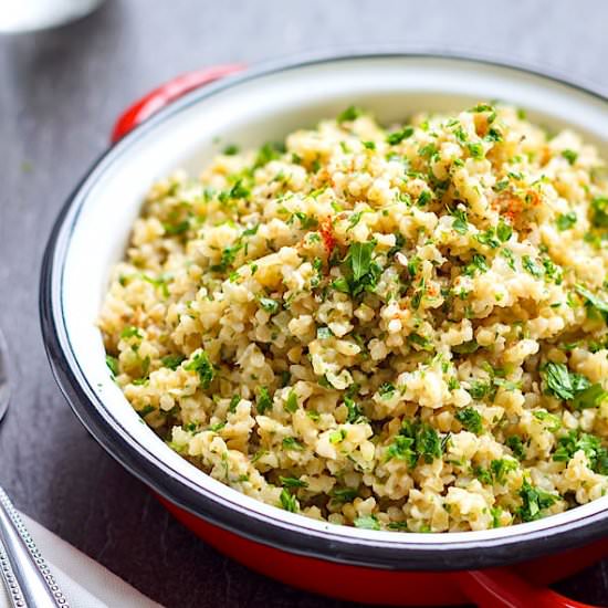 Herb Butter Bulgur Risotto