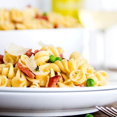 Pasta with Peas and Ham