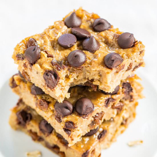 Oatmeal PB Chocolate Chip Bars