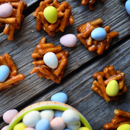 Salted Caramel Cadbury Egg Nests