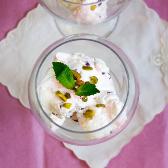 White Chocolate Pomegranate Fool