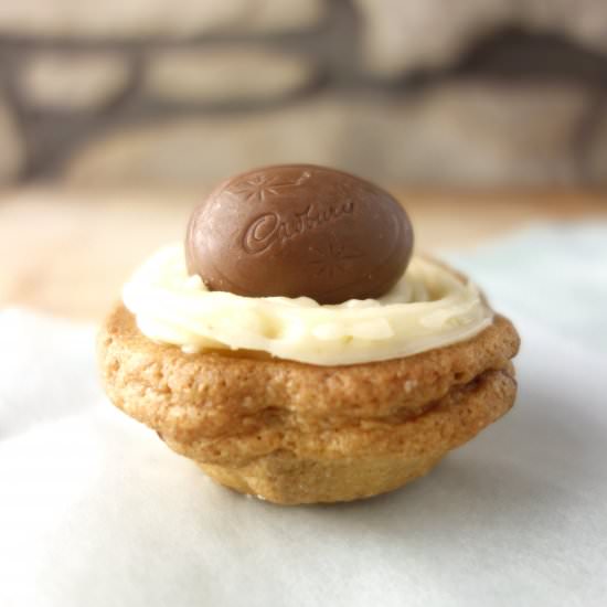Creme Egg Cookie Cups