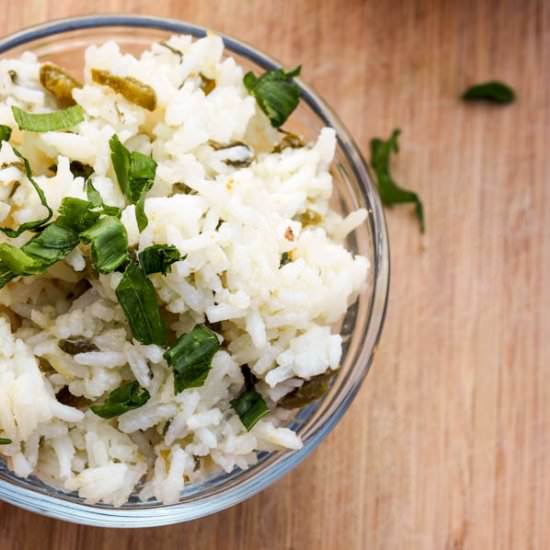 Vegan Jalapeno Lime Rice Pilaf