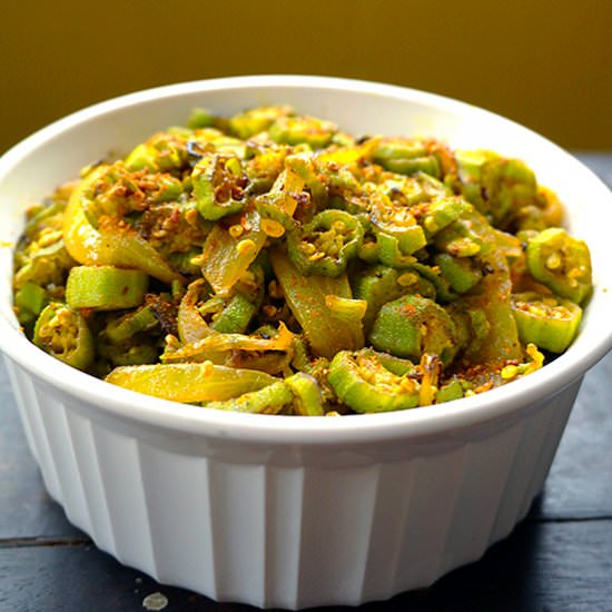 Okra with Onions