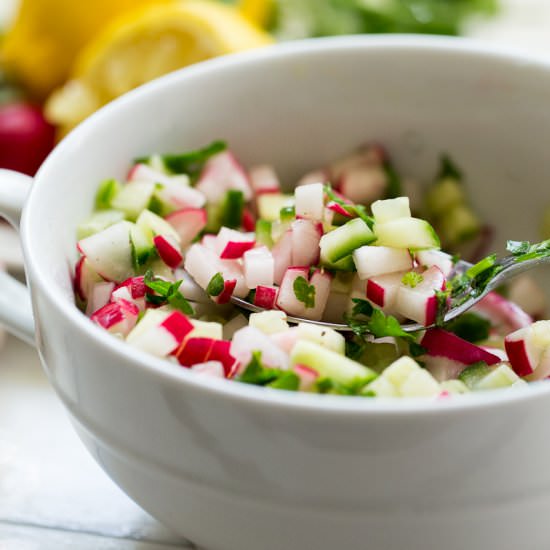 Crunchy Cucumber Radish Salad