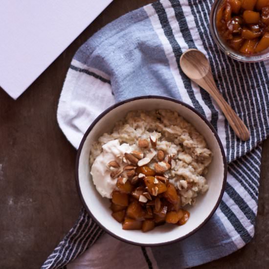Porridge with Mango-Chili Compote