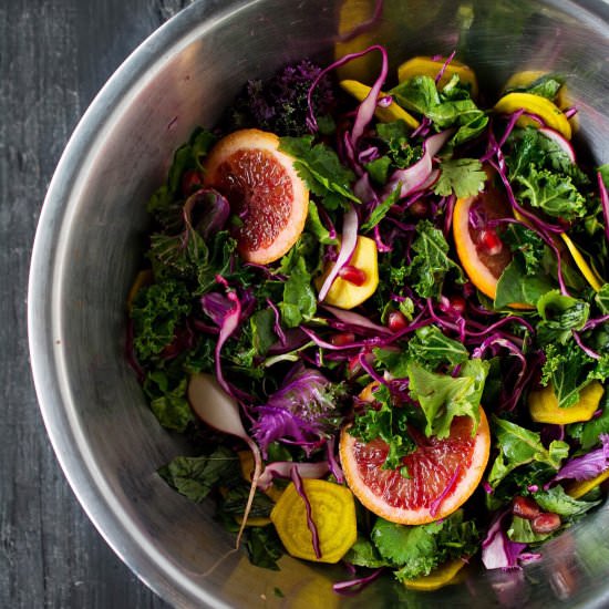 Kale, Beet and Blood Orange Salad