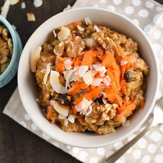 Slow Cooker Carrot Cake Oatmeal
