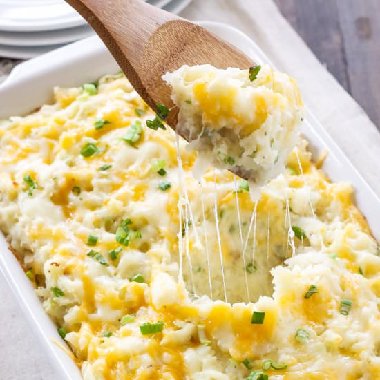 Skinny Cheesy Potato Casserole