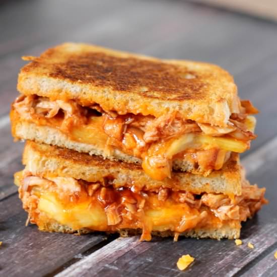 BBQ Chicken Pineapple Grilled Cheese