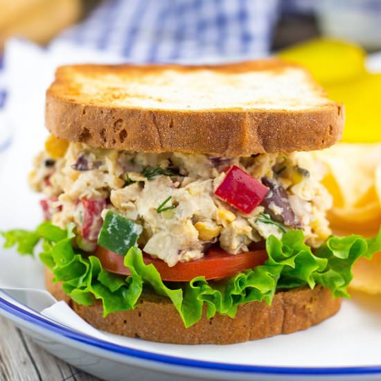 Greek Chickpea Salad Sandwiches