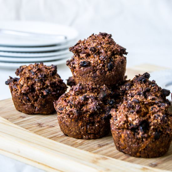 Carrot Bran and Walnut Muffins