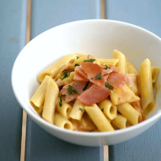 Pumpkin and Bacon Mac and Cheese