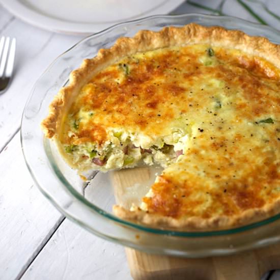 Ham and Asparagus Quiche