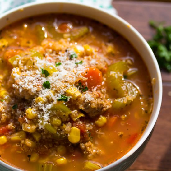 Minestrone with Corn & Quinoa