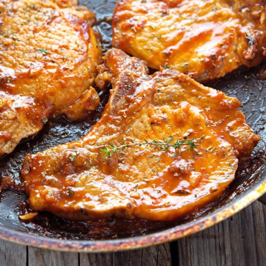 Honey Garlic Glazed Pork Chops