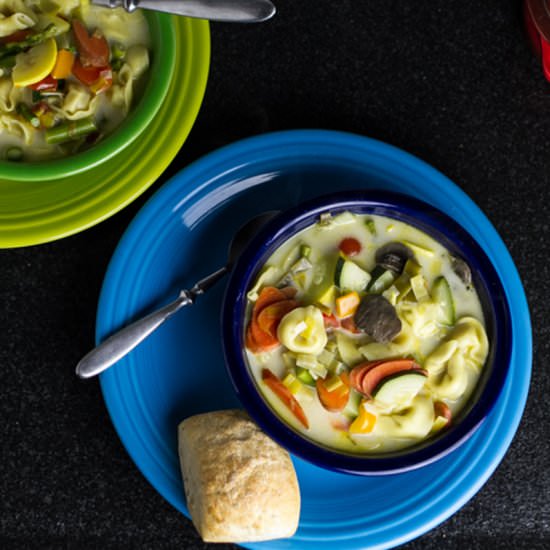 Tortellini Primavera Soup