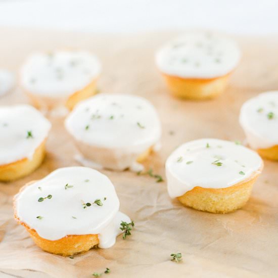 Lemon Muffins with Grapefruit Glaze