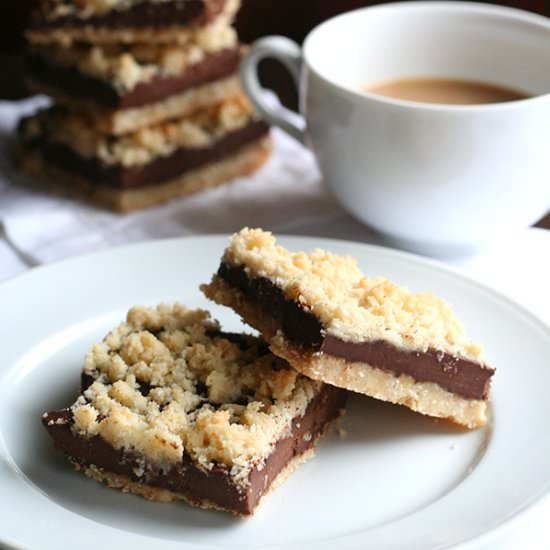 Chocolate Fudge Crumb Bars