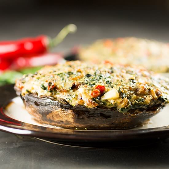 Spicy Stuffed Portobello Mushrooms
