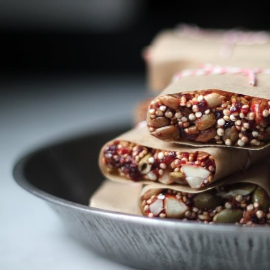 Quinoa Nut & Cherry Bars
