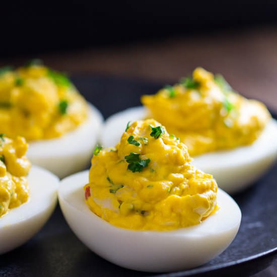 Lobster Deviled Eggs
