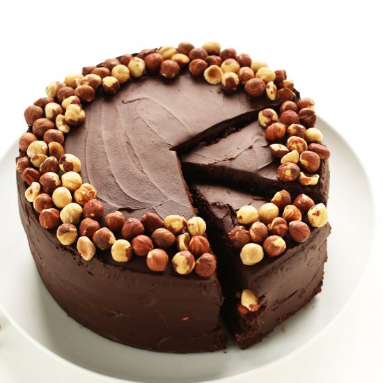 Vegan Chocolate Hazelnut Cake