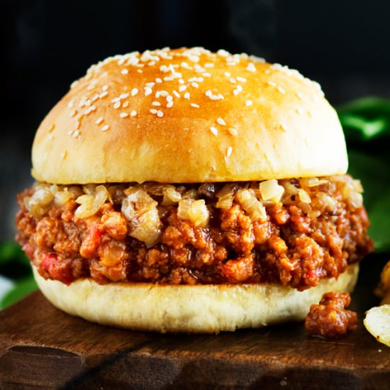 Sloppy Joes With Caramelized Onions