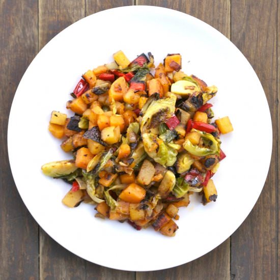 Rutabaga Sweet Potato Hash