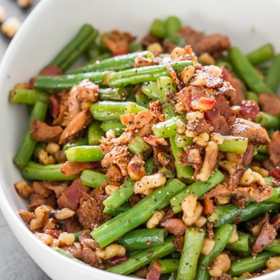 Green Beans and Chanterelles