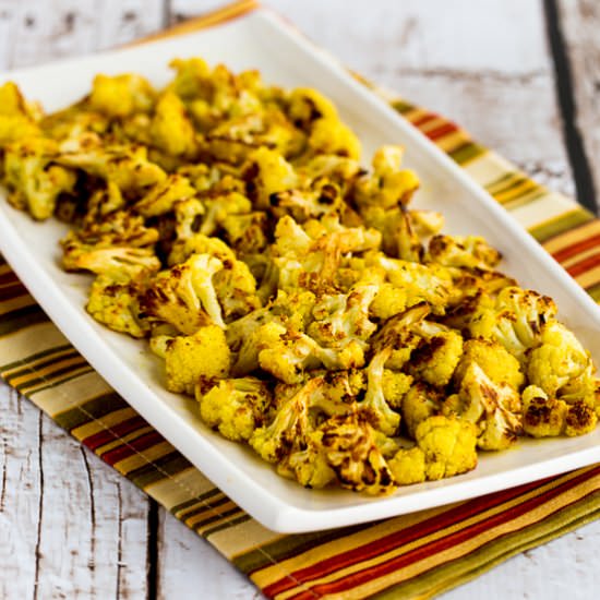 Roasted Curried Cauliflower